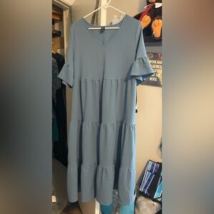 Light blue simple dress